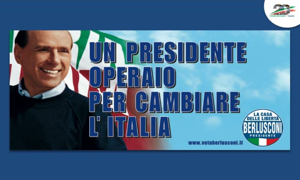 I manifesti elettorali di Silvio Berlusconi dal 1994 ad oggi - Quorum -  Numeri per vincere